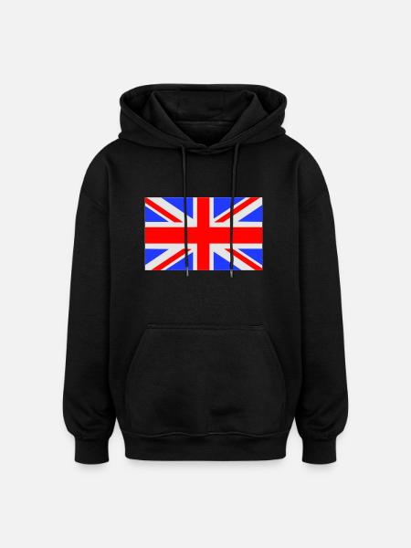 UK - Oversized Unisex Hoodie - Schwarz