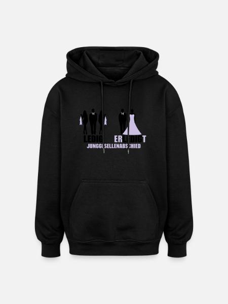 Ledig Erledigt - Oversized Unisex Hoodie - Schwarz