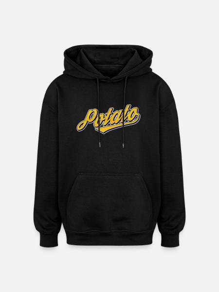 pomme de terre - Sweat à capuche oversize unisexe - noir