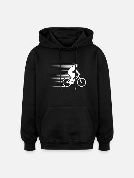 Vélo Vélo - Sweat à capuche oversize unisexe - noir