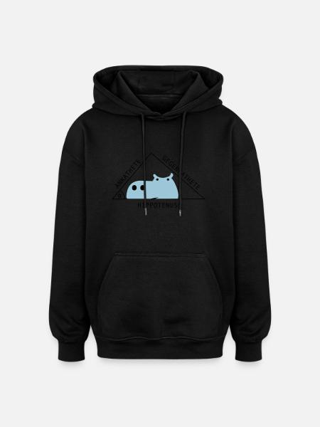 Dreieck - Oversized Unisex Hoodie - Schwarz