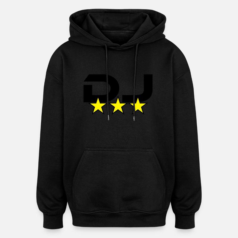 DJ! - Oversized Unisex Hoodie - black