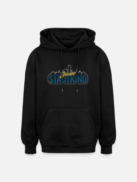 Jenaer Stadtkind - Oversized Unisex Hoodie - Schwarz
