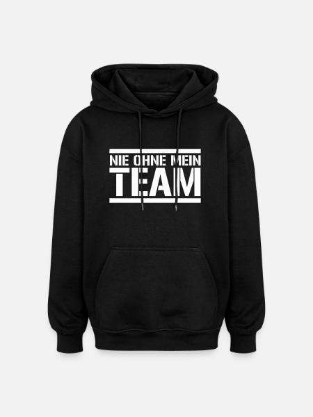 équipe - Sweat à capuche oversize unisexe - noir