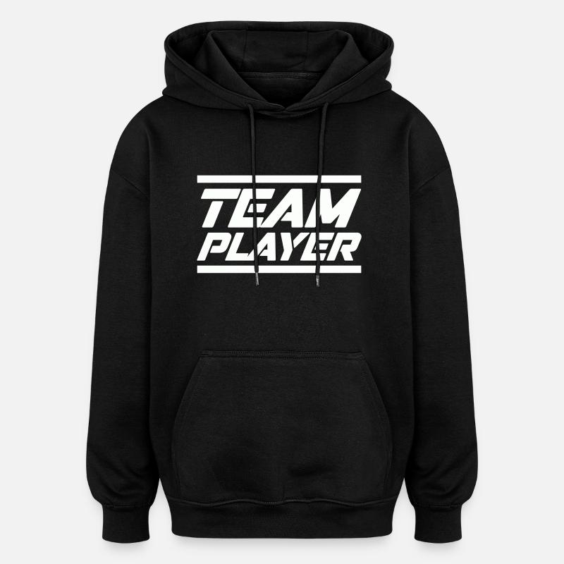 Team Player - Oversized Unisex Hoodie - black