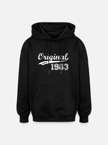1983 - Oversized Unisex Hoodie - Schwarz