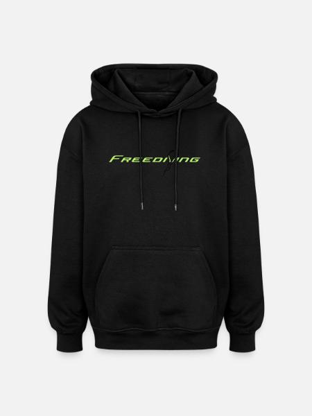 Freediving - Oversized Unisex Hoodie - Schwarz
