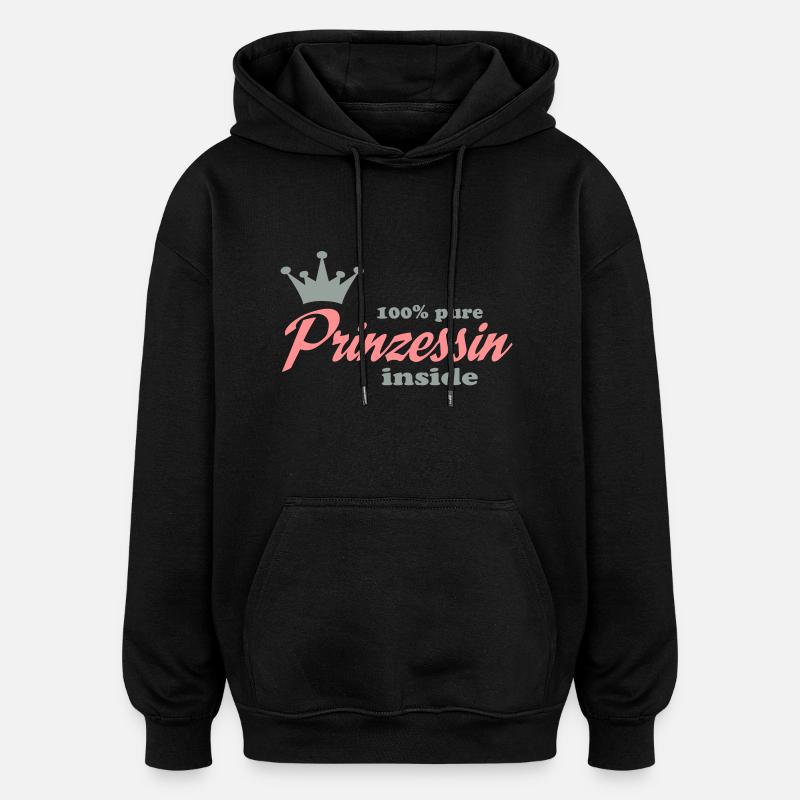 princesse - Sweat à capuche oversize unisexe - noir
