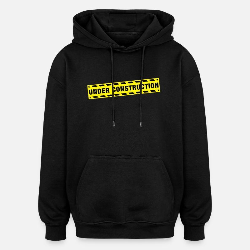under_construction_de2 - Oversized Unisex Hoodie - black