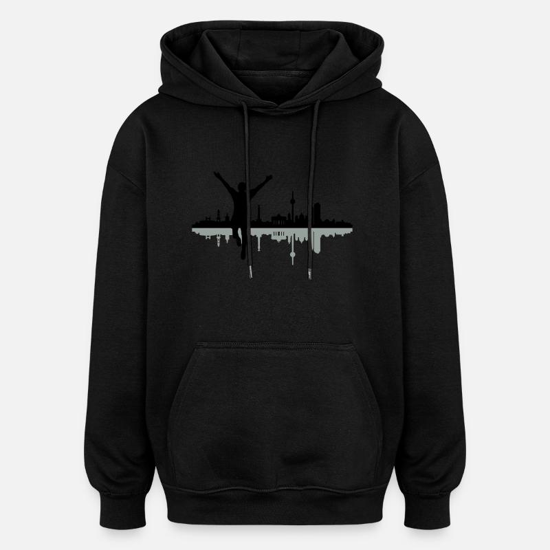 Berlin Jogger - Oversized Unisex Hoodie - Schwarz