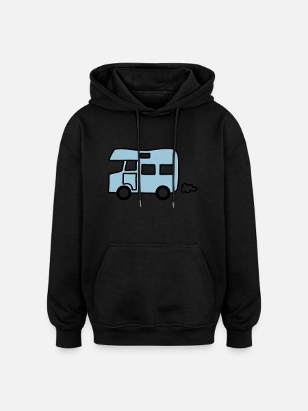 Wohnmobil - Caravan - V2 - Oversized Unisex Hoodie - Schwarz
