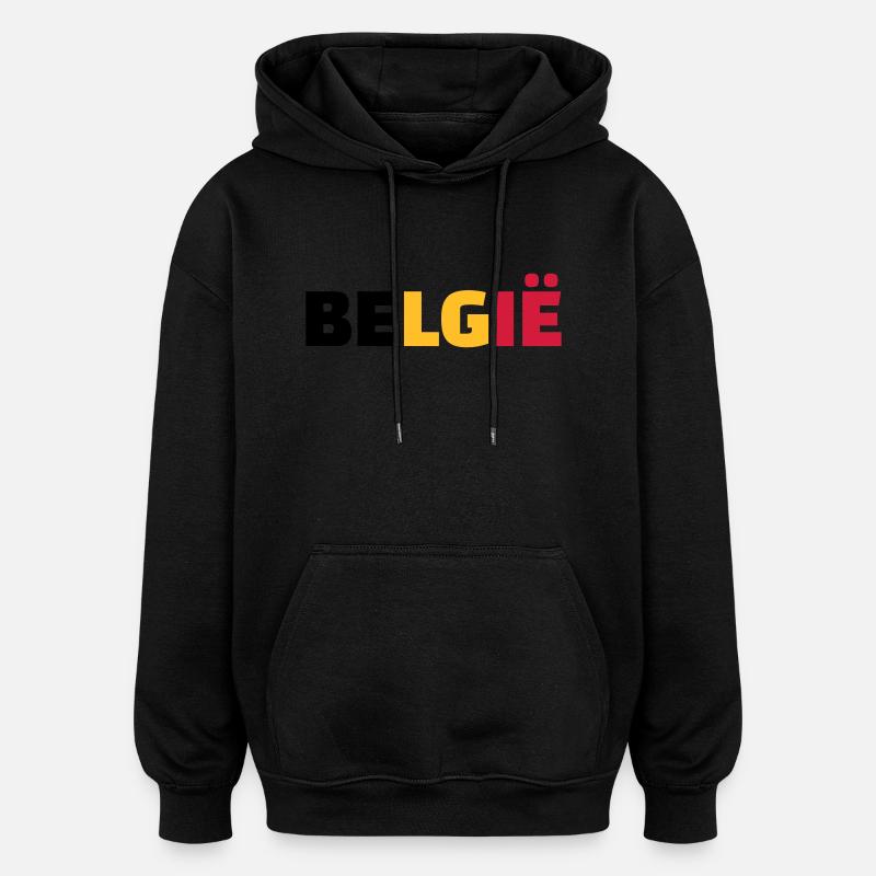 Belgie - Oversized Unisex Hoodie - black