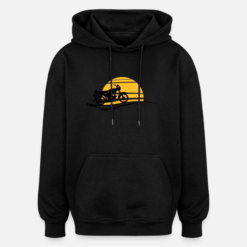 Fahrzeug - Simson Sonne - Oversized Unisex Hoodie - Schwarz