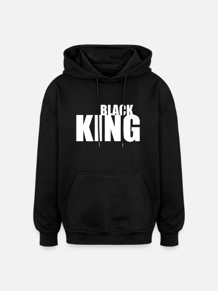 Black king - Oversized Unisex Hoodie - black