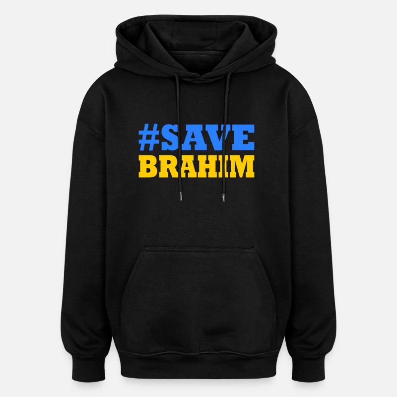 Save brahim - Sweat à capuche oversize unisexe - noir