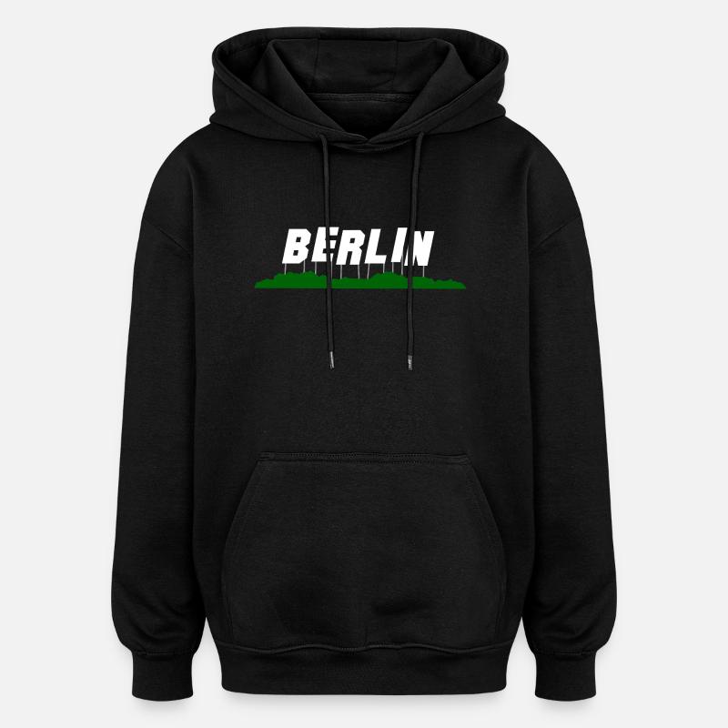 Berlin, Germany - Oversized Unisex Hoodie - black
