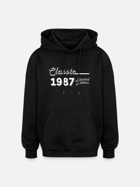 Classic 1987 édition limitée - Sweat à capuche oversize unisexe - noir