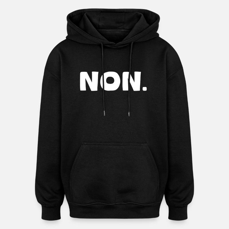 C'est NON. - Sweat à capuche oversize unisexe - noir
