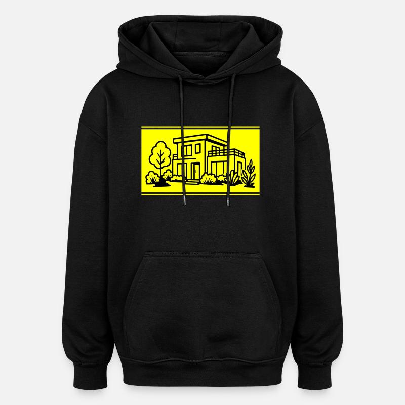 Maison Villa Propriété - Sweat à capuche oversize unisexe - noir