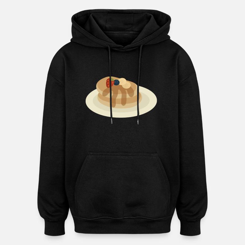 Pancake Stack - Oversized Unisex Hoodie - black