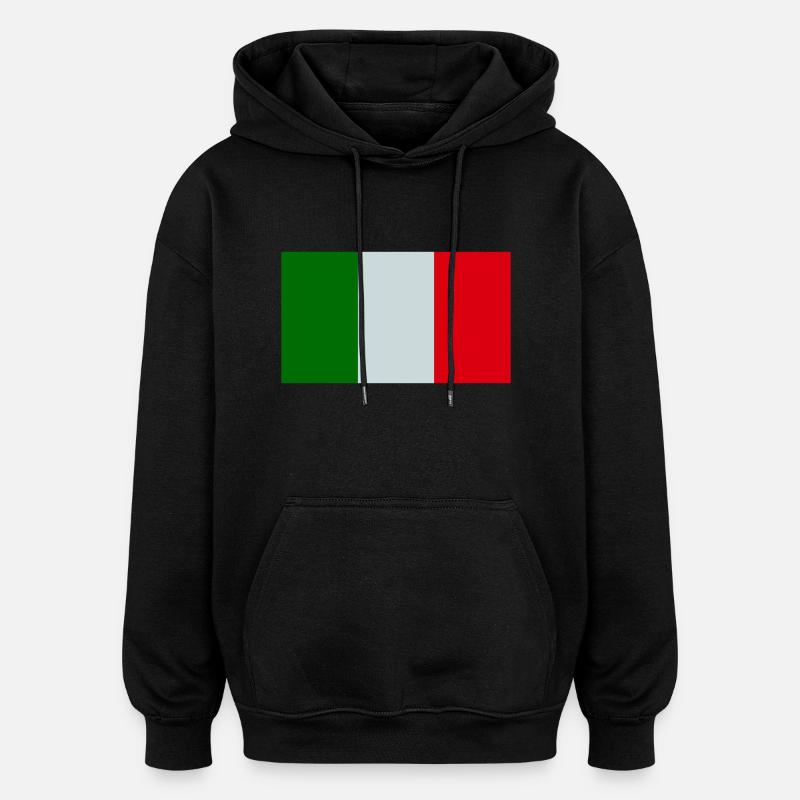 Italie - Sweat à capuche oversize unisexe - noir