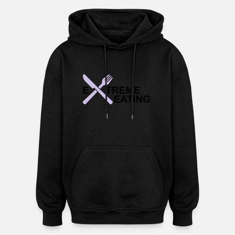 manger - Sweat à capuche oversize unisexe - noir