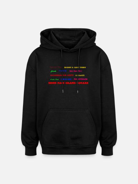 Square Dance Figuren - Oversized Unisex Hoodie - Schwarz