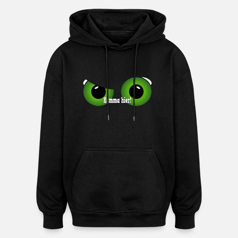 Ruhr pot yeux verts - Sweat à capuche oversize unisexe - noir