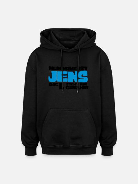jens - Oversized Unisex Hoodie - Schwarz