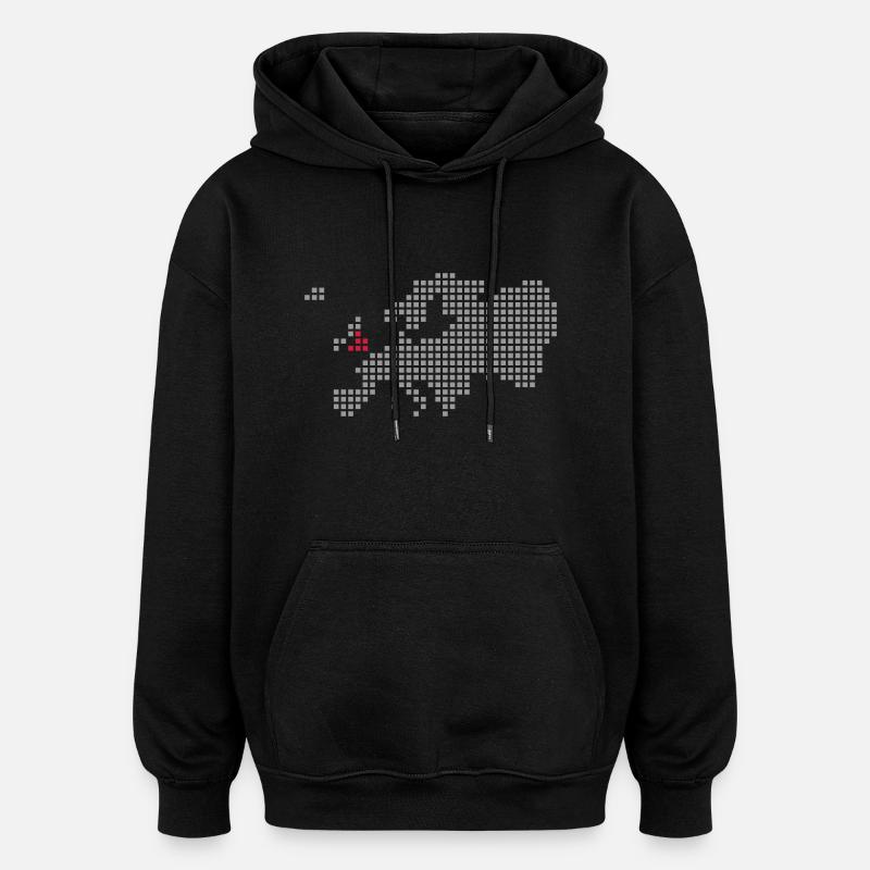 Angleterre - Sweat à capuche oversize unisexe - noir
