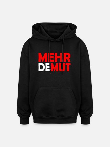 Demut - Oversized Unisex Hoodie - Schwarz
