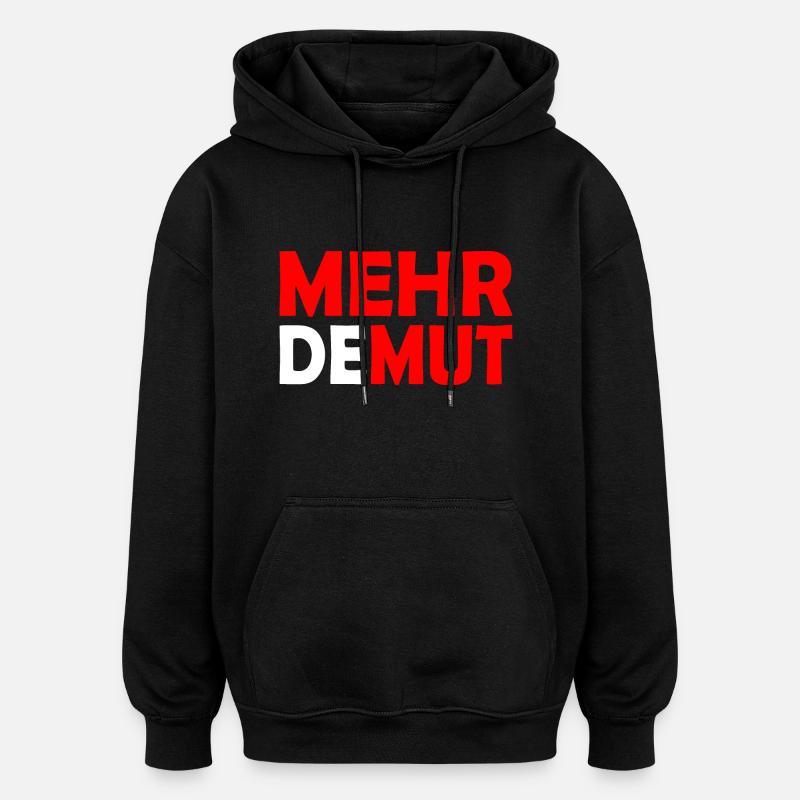 Demut - Oversized Unisex Hoodie - Schwarz