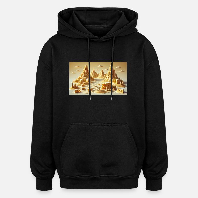 Fromage - Sweat à capuche oversize unisexe - noir