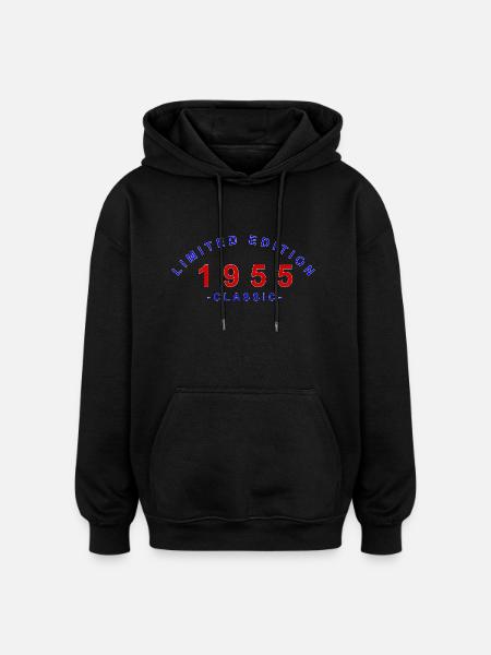 1955, Limited Edition - Oversized Unisex Hoodie - Schwarz