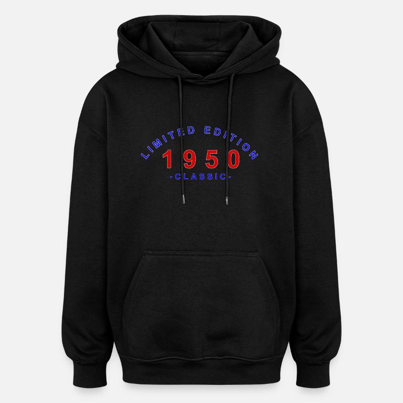 1950, édition limitée - Sweat à capuche oversize unisexe - noir