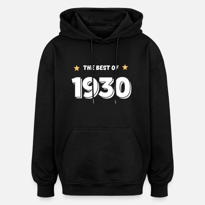 Best of 1930 - Sweat à capuche oversize unisexe - noir