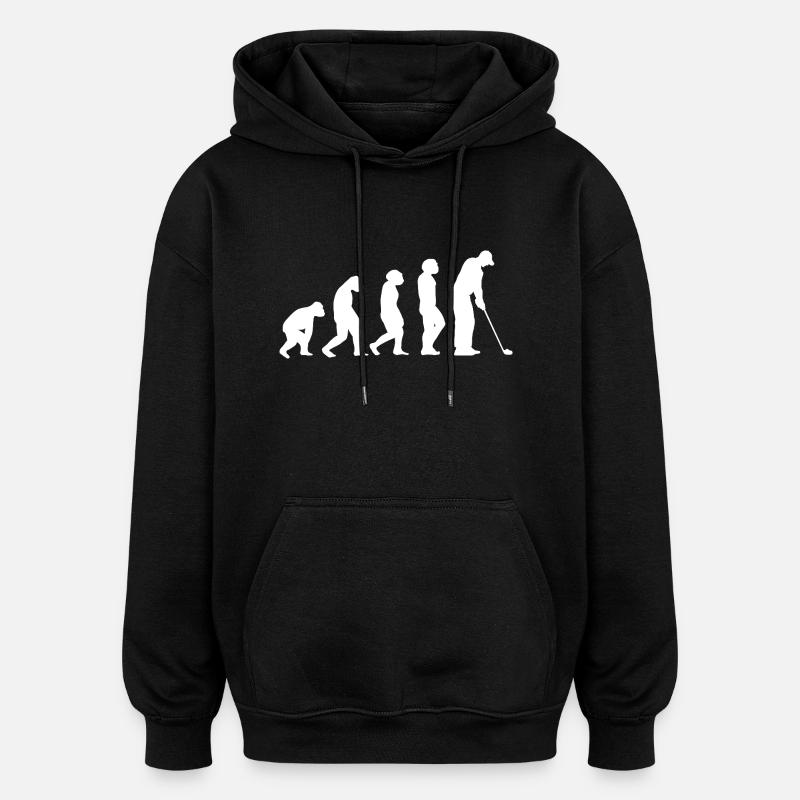 Golfer Evolution Golf - Oversized Unisex Hoodie - black