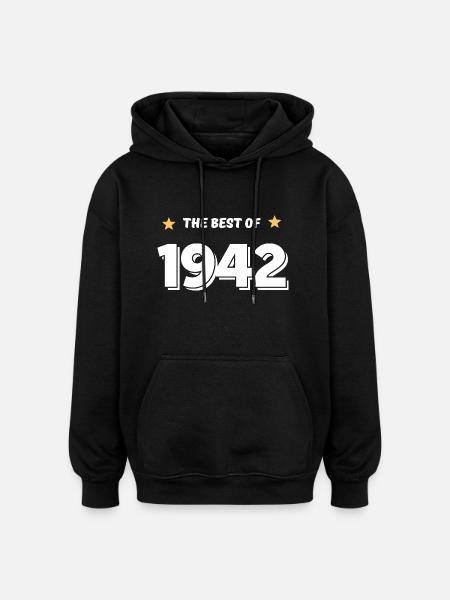 Best of 1942 - Oversized Unisex Hoodie - black