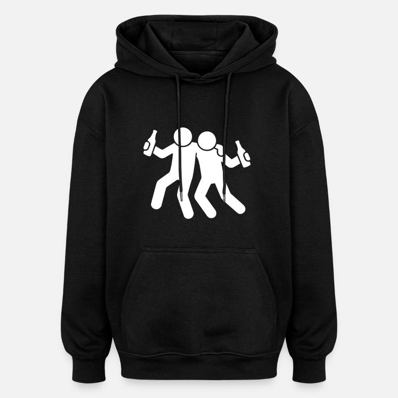Kumpels Feier Design - Oversized Unisex Hoodie - Schwarz