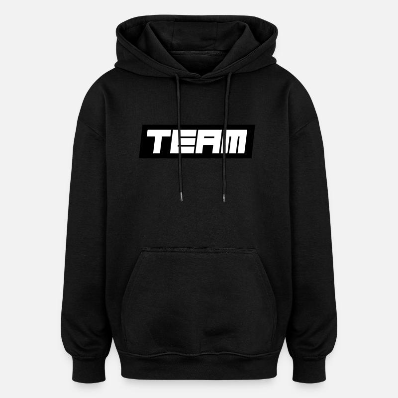 Team - Oversized Unisex Hoodie - black