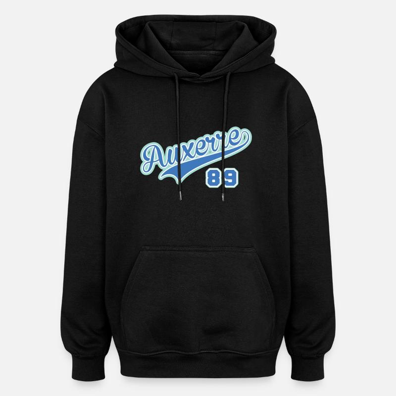 Bourgogne Auxerre 89 - Sweat à capuche oversize unisexe - noir