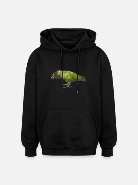 Kea - Oversized Unisex Hoodie - Schwarz