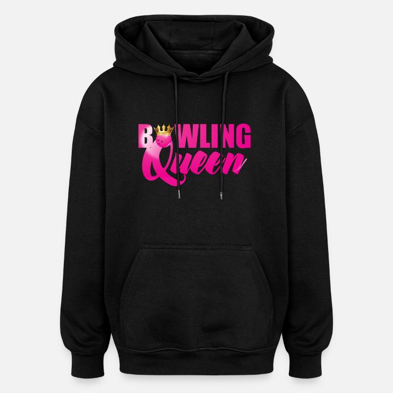 Bowling / Bowler: Bowling Reine - Sweat à capuche oversize unisexe - noir