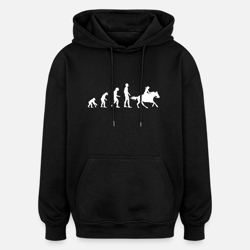 Evolution Western - Oversized Unisex Hoodie - black