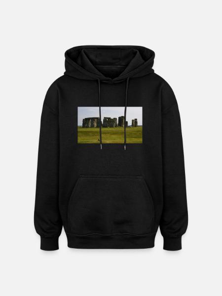 Stonehenge - Oversized Unisex Hoodie - black