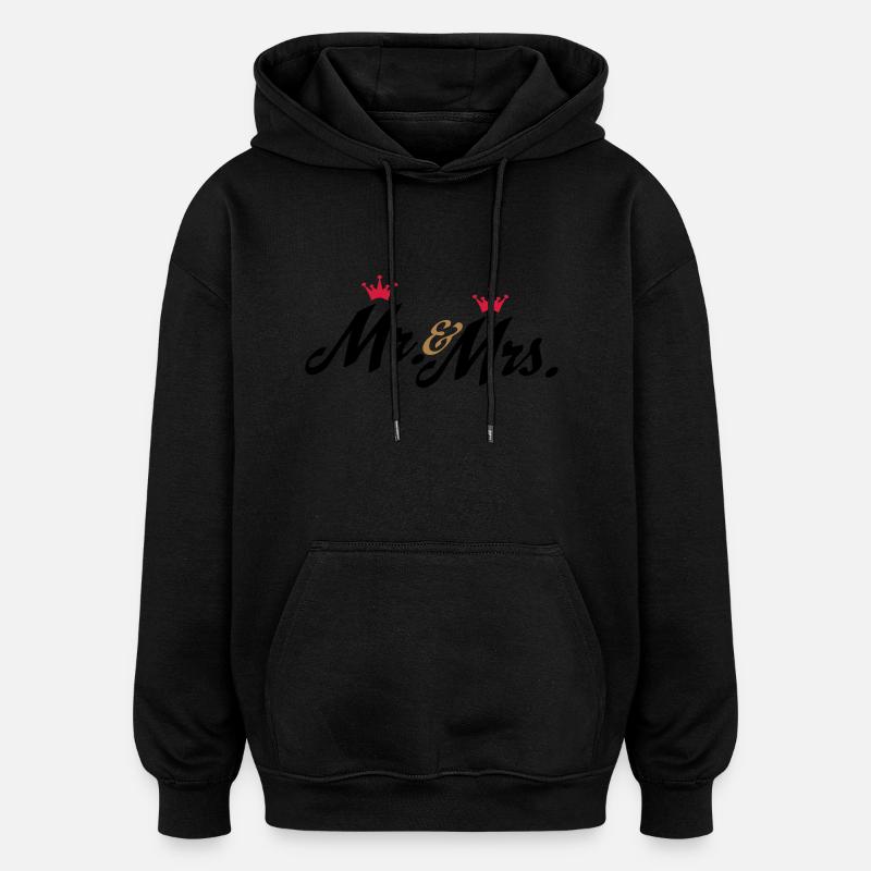 hochzeit - Oversized Unisex Hoodie - Schwarz