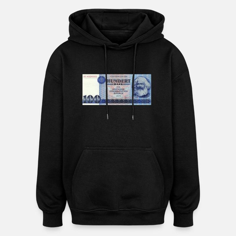 100 Mark der DDR - Oversized Unisex Hoodie - Schwarz
