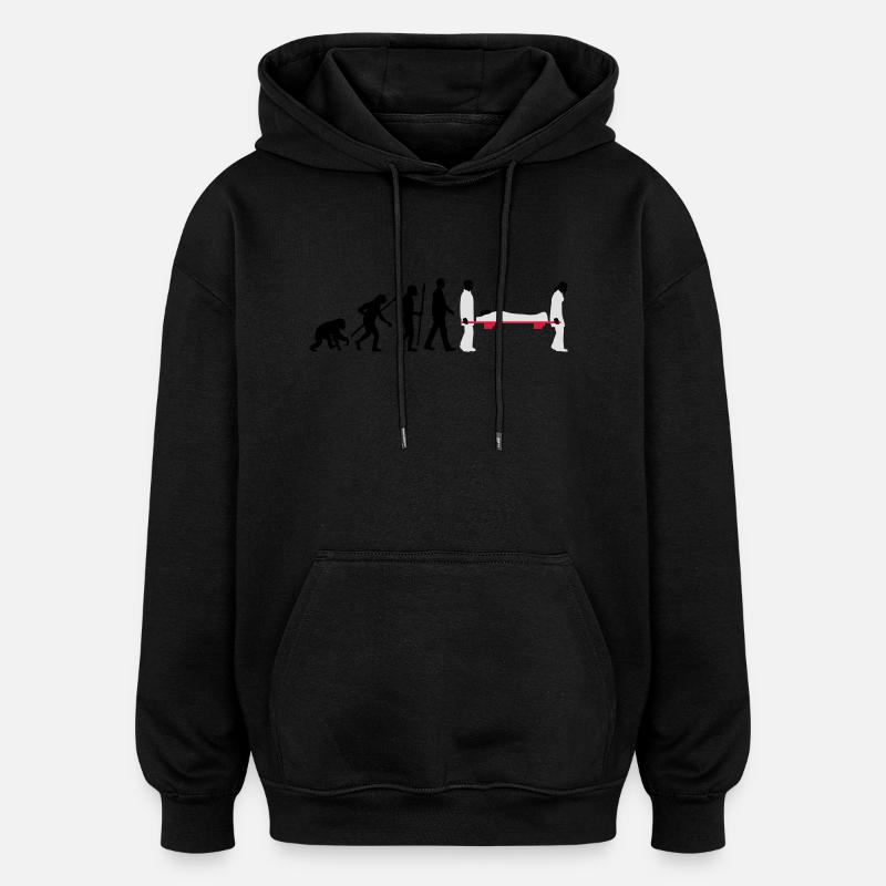 evolution_sanitaeter_09_201602_3c - Oversized Unisex Hoodie - Schwarz