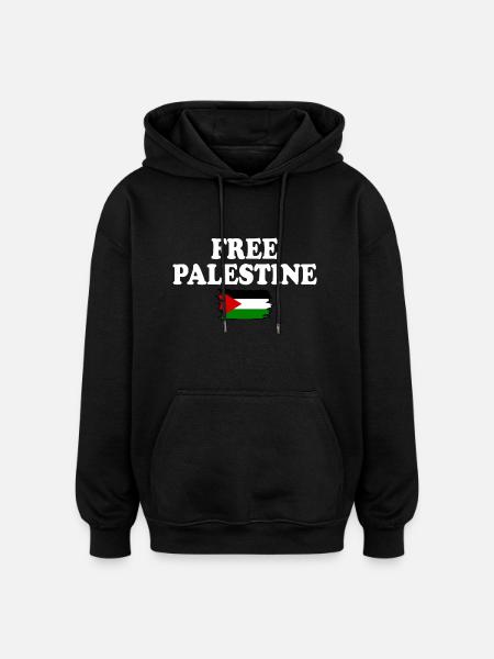 Free palestine - Oversize unisex hoodie - sort