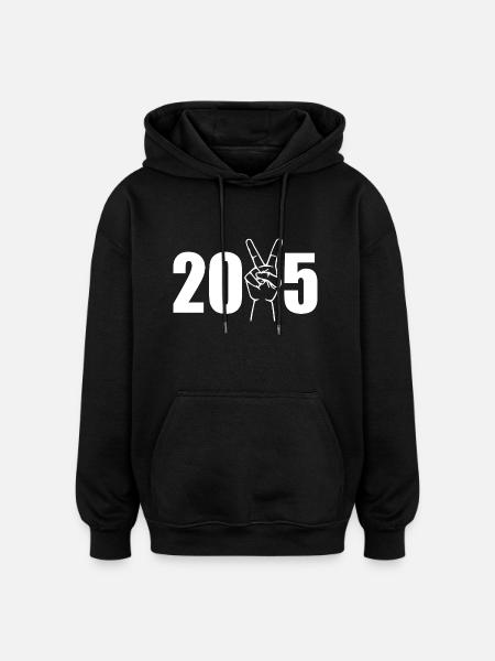 2025 - Sweat à capuche oversize unisexe - noir